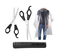 Hairdressing Scissors Set GENERISE Hair Cutting Kit for Professional & Home Use - Includes x2 Hair Scissor, Grooming Comb & x10 Disposable Hairdressing Gowns