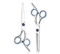 Hairdressing Scissors, ZYNWEAI Professional 6 Inch Haircut Scissor & Thinning Scissors Set, Hair Cutting Kit, Haircut Beard Trimming Shaping Grooming for Men Women Children Pets Home Salon Barber