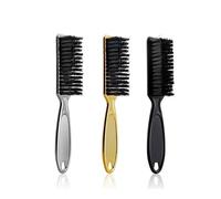 Hairdressing Soft Hair Brush Oil Head Styling Comb Male God Back Head Brush Haircut Neck Beard Brush Salon Barber Tools(SET OF 3)
