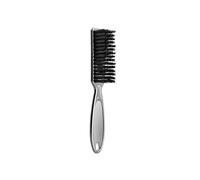 Hairdressing Soft Hair Brush Oil Head Styling Comb Male God Back Head Brush Haircut Neck Beard Brush Salon Barber Tools(Silver)