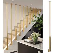 Hairdressing Tool Belt Bag Iron Adjustable Angle Bracket Stair Balusters for Indoor Level/Slope Stairs Gold Black 50-240cm(Gold,210cm/82.6in/6.8ft)