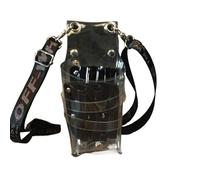 Hairdressing Tool Belt Bag PVC Transparent Scissors Bag Salon Holster Pouch Holder Storage Waist Bags Scissor Barber Tools Shoulder Pouch Bag Barber Bag(Black)