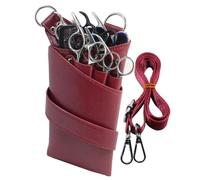 Hairdressing Waist Belt Personalized Creative Hair Salon Tools Scissors Cross Bag Professional Scissor Bag(Red)