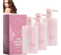 Hairhalo Curl Defining Cream, Curl Cream for Curly Hair Anti Frizz, Moisturizing,Smoothing for All Natural, For Wavy & Curly Hair(1pc)(3 bottles)