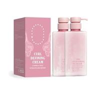Hairhalo Curl Defining Cream,Hair Halo Curl Defining Cream,Curl Defining Cream,Anti-Frizz Hair Smoothing Cream,Curl Cream for Curly Hair Anti Frizz, Moisturizing,Smoothing for Curly & Wavy Hair (2PC)