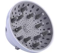 Hairizone Universal Diffuser for Hair Dryers with Nozzle D=1.7"-2.6" (4.3 to 6.6 cm) for Curly or Wavy Hair Styling, Dry and Gain Maximum Volume Without Frizz, White
