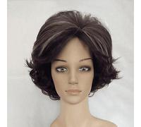 hairjoy Women's Synthetic Wig Medium Curly Brown Natural Wigs Costume Wig