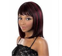 hairjoy Women's Synthetic Wig Medium Straight Red Mixed Black Halloween Wig Carnival Wig Costume Wig