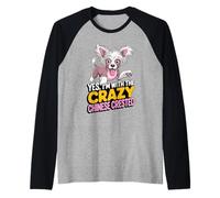 Hairless Breed Dog Yes, Im with the Crazy Chinese Crested Raglan Baseball Tee
