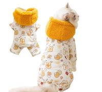 Hairless Cat Coat Hoodie - Warm Dog Clothes for Small Dogs - Winter Comfortable Animal Print Puppy Clothes for Play, Running, Cold Weather