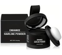 Hairline Powder for Women,Magic Root Cover Up,Hair Shadow - Hair Rich Shading Powder with Mirror & Cushion,Conceals Bald Spot,Waterproof Enhance Hairline Powder for Thinning Hair (#03 Black)