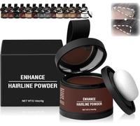 Hairline Powder for Women, Magic Root Cover Up, Hair Shadow - Hair Rich Shading Powder with Mirror & Cushion, Instantly Conceals Bald Spot (#09 Hazel Brown, 1pcs)