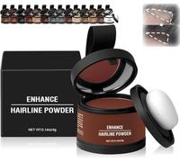 Hairline Powder for Women, Magic Root Cover Up, Hair Shadow - Hair Rich Shading Powder with Mirror & Cushion, Instantly Conceals Bald Spot (#02 Auburn, 1pcs)