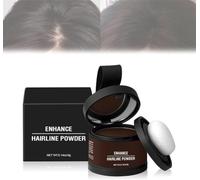 Hairline Powder for Women & Men, Magic Root Cover Up, Hair Shadow, Hairs Rich Shading Powders with Mirror & Cushion, Conceals Bald Spot, Waterproof Enhance Hairline Powder (#06 Dark Brown)