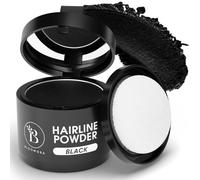 Hairline Powder, Root Touch Up and Concealer for Thinning Hair | Instantly Conceals Bald Spots, Receding Areas in Seconds, Natural Matte Finish with No Spray, Includes Mirror, Puff, Black