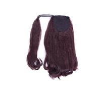 Hairpiece Curly End Synthetic Ponytail Extensions Wrap-Around Ponytails for Women 16 Inch High Puff Party(#99J)