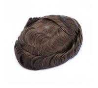 Hairpiece Long Hair Toupeee for Men 14/16/18/20" Mens Hairpieces Natural Hairline Lace and Pu Base Human Hair System Durable Breathable Male Hair Prosthesis Man Toupee(20 inches 4#,7x9)