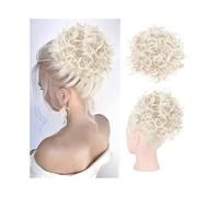 Hairpiece Messy Curly Hair Bun Scrunchie Extensions Synthetic Elastic Drawstring Wave Curly Ponytail Hairpiece Daily Use(60)