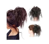 Hairpiece Messy Hair Bun Synthetic Hairpiece with Elastic Band Tousled Updo Scrunchies Extension for Women Girls Daily Use(4A)