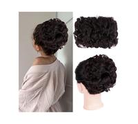 Hairpiece Messy Wavy Bun Hair Piece Synthetic Elastic Drawstring Ponytail Clip in Hairpiece For Black Women Daily Use(2T33#)