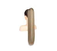 Hairpiece P8/613 Long Ponytails Clip In Hair Extensions Straight Drawstring Ponytail Wigs 100% Real Human Party(22inches)