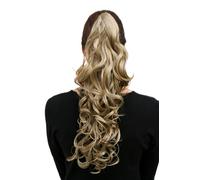 Hairpiece Ponytail Butterfly Clip Curly Long Blonde Ash Blonde 45cm C128-24