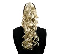 Hairpiece Ponytail Clip Butterfly Curly Long Blonde 45