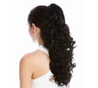 Hairpiece Ponytail Curls Curly Voluminous Hair Comb Long 50cm Black