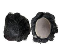Hairpiece Prothesis with Grey Hair Natural Hair Wig 100% Indian Remy Human Hairpiece Men's Capillary Man Toupee System Hairline Man Toupee(210#)