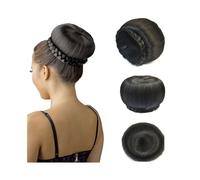 Hairpiece Synthetic Hair Chignon Bun Donut Braided Hairpieces Scrunchie Clip in Hair Bun Extensions for Women Daily Use