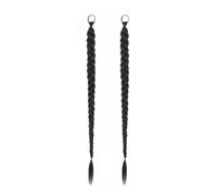 Hairpiece Synthetic Long Twist Braid Hair Extensions with Rubber Band Female Braided Wig Artificial Ponytail Party(100cm)