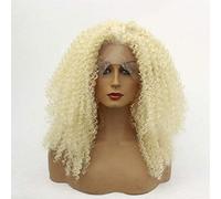 Hairpieces Fluffy Lace Front Wigs Long Wavy Curly Wig Synthetic Hair for Women Cosplay Costume Halloween Party Gold 1426inches 14in 26 in