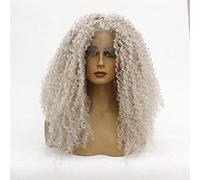 Hairpieces Fluffy Lace Front Wigs Long Wavy Curly Wig Synthetic Hair for Women Cosplay Costume Halloween Party White 1426inches 20in 20 in