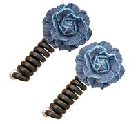 Hairpin At The Back Of The Head, Cord Spirals Hairband, Denim Rose Hair Clip, Twist Hair Clip Hair Accessories, Female Fashion Hair Accessories, Elegant Half-tied Hairpin Headdress (Rope)
