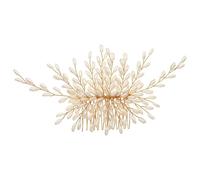 Hairpin Combs Bridal Pearl Hair Comb Wedding Banquet Headdress Bridal Hair Accessories(Gold)