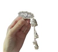 Hairpin New Chinese Retro Metal Pearl Bell Tassel Side Clip for women(Long)