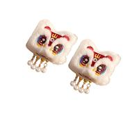 Hairpin Pom Pom New Year Bell Pearl Headwear Bunch Clip Elegant Bow Knot Hair Clip Photo Props
