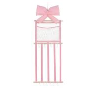 Hairpin Storage Rack - 37.4 X 13.78 Inch Wall Mounted Hair Bow Organizer | Pink Bow Wall Mounted Storage for Cupboard Door Bedroom Living Room