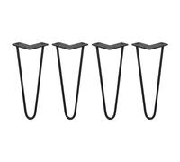 MonsterShop Hairpin Legs 4 x 12" - 2-Prong 10mm Steel - Black