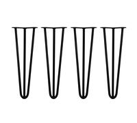 SkiSki Hairpin Table Legs 16” 41cm Pack of 4 Black Heavy Duty