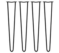 Monstershop 4 X 28" Hairpin Legs - 2 Prong - 12Mm - Black Black