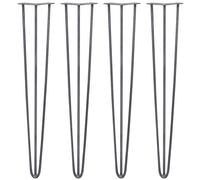 Hairpin Table Legs 28” 71cm Pack of 4 Raw Steel Heavy Duty 10mm