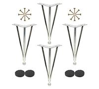 Hairpin Table Legs 4 Pcs Furniture Legs Adjustable Metal Furniture Feet Desk Sofa Coffee Table Cabinet Replacement Furniture Legs 10cm 15cm (Silver 30cm/11