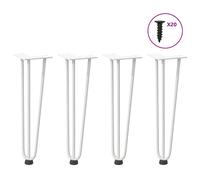 vidaXL Hairpin Legs for Coffee Table 4 pcs White 42 cm Solid Steel, White