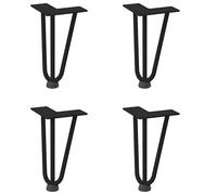 (white, 20 cm) vidaXL Hairpin Table Legs Hairpin Legs Coffee Table leg 4 pcs Solid Steel