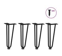 Hairpin Table Legs Hairpin Legs Coffee Table leg 4 pcs Solid Steel vidaXL