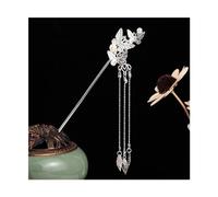 Hairpin Tassel Ancient Dress Headdress Hairpin Step Shake Daily Plate Claw Clips for Thick hair Hairsticks(B)