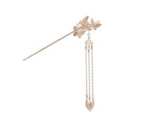 Hairpin Tassel Ancient Dress Headdress Hairpin Step Shake Daily Plate Claw Clips for Thick hair Hairsticks(A)