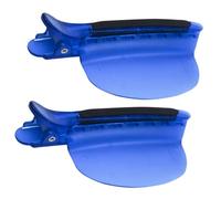 Hairsection Clips, Pack of 2, 7-Tooth Design for Precise Hair Separation, Heat Resistant for Highlights, Dyeing, Perms & Hair Extensions, Purple/Blue