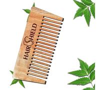 Hairshield Neem Comb | Anti Hairfall & Anti Dandruff | Detangling, Anti Frizz & Shine Enhancer | Suited For All Hair Types | Wide Tooth Original Neem Wood Comb